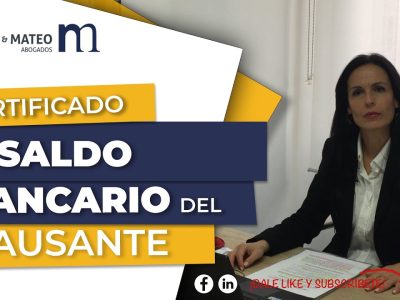 Certificado de saldo bancario del causante