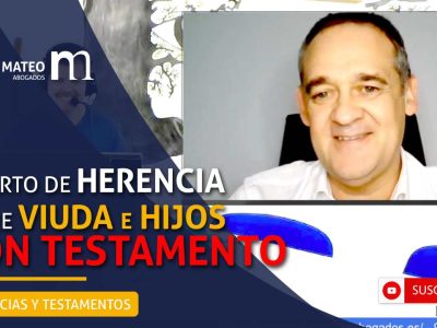 reparto herencia entre hijos y viuda con testamento