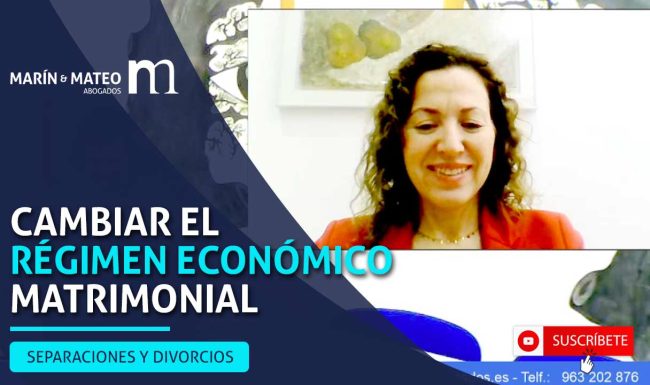 Cambiar régimen económico matrimonial